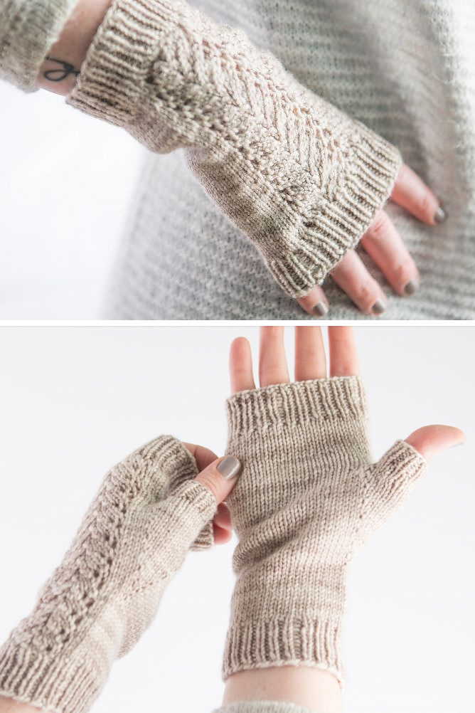 Free Knitting Pattern for Lace Mitts