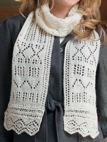 Knitting Pattern for Lace Sampler Scarf