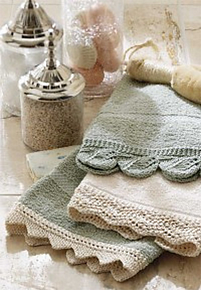 Free Knitting Pattern for Lace Edging for Hand Towels