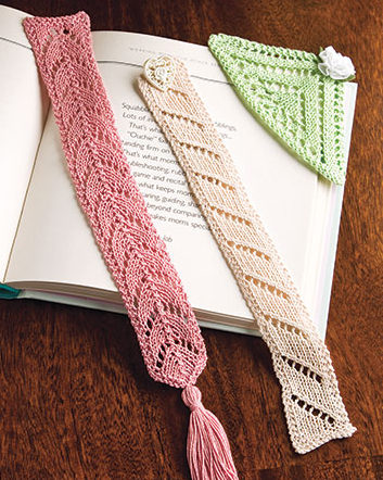 Knitting Pattern for Lacy Bookmark Trio