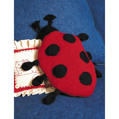 Ladybug Pillow Free knitting pattern and more free pillow knitting patterns