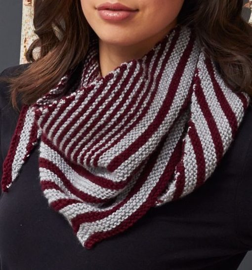 Free knitting pattern for Lana's Striped Scarf and more colorful scarf knitting patterns