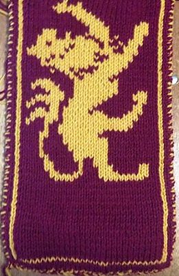 Free knitting pattern for Double Knit Lannister Scarf