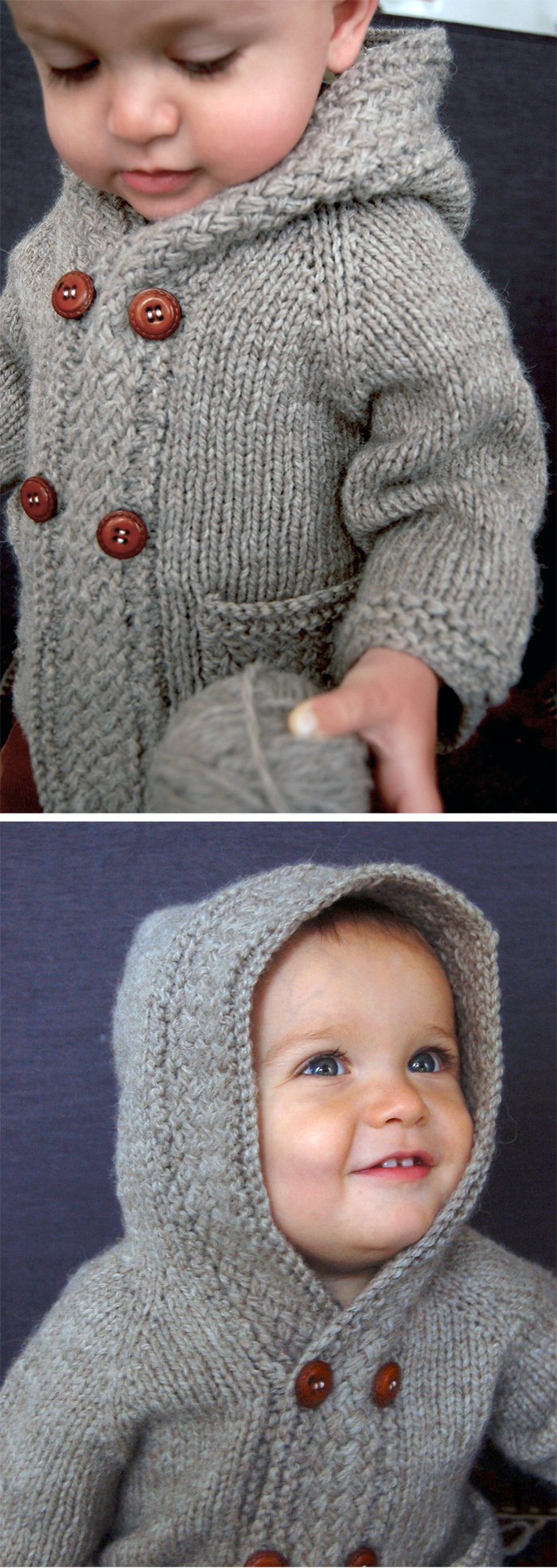 Knitting Pattern for Latte Baby Coat