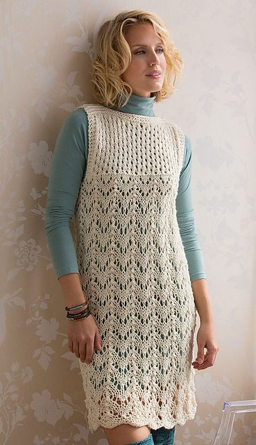 Free knitting pattern for Layered Lace Dress