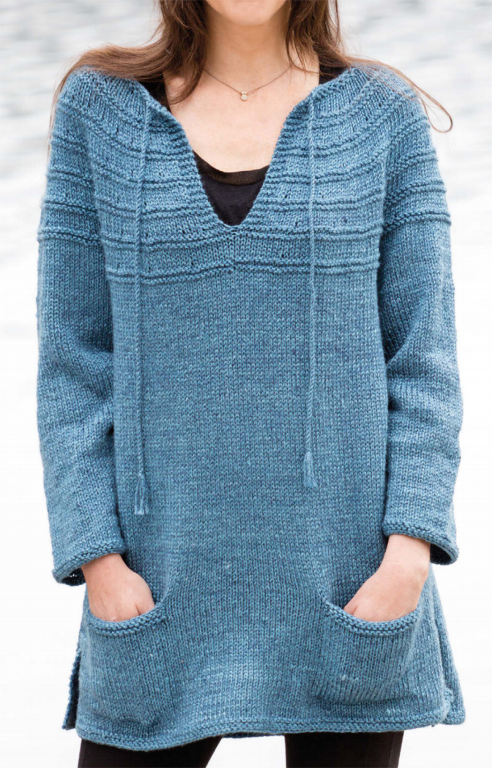 Free Knitting Pattern for Lena's Top-Down Sweater