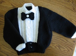 Lil Tux for Baby Cardigan Free Knitting Pattern | Free Baby and Toddler Sweater Knitting Patterns including cardigans, pullovers, jackets and more http://intheloopknitting.com/free-baby-and-child-sweater-knitting-patterns/
