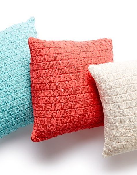 Free Knitting Pattern for Easy Pillow Trio