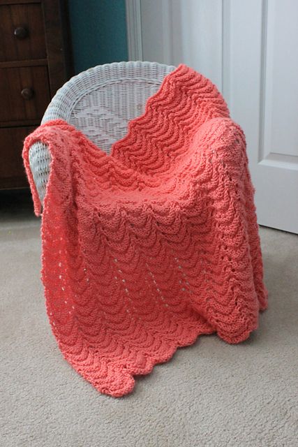 Free knitting pattern baby blanket from Project Linus that provides security blankets to children. So easy but it looks beautiful and is soft and squishy. CO 144. Row 1: K1, YO, K3, K2tog, K2tog, K3, YO, K1, repeat. Row 2: Purl. Row 3: Knit.
