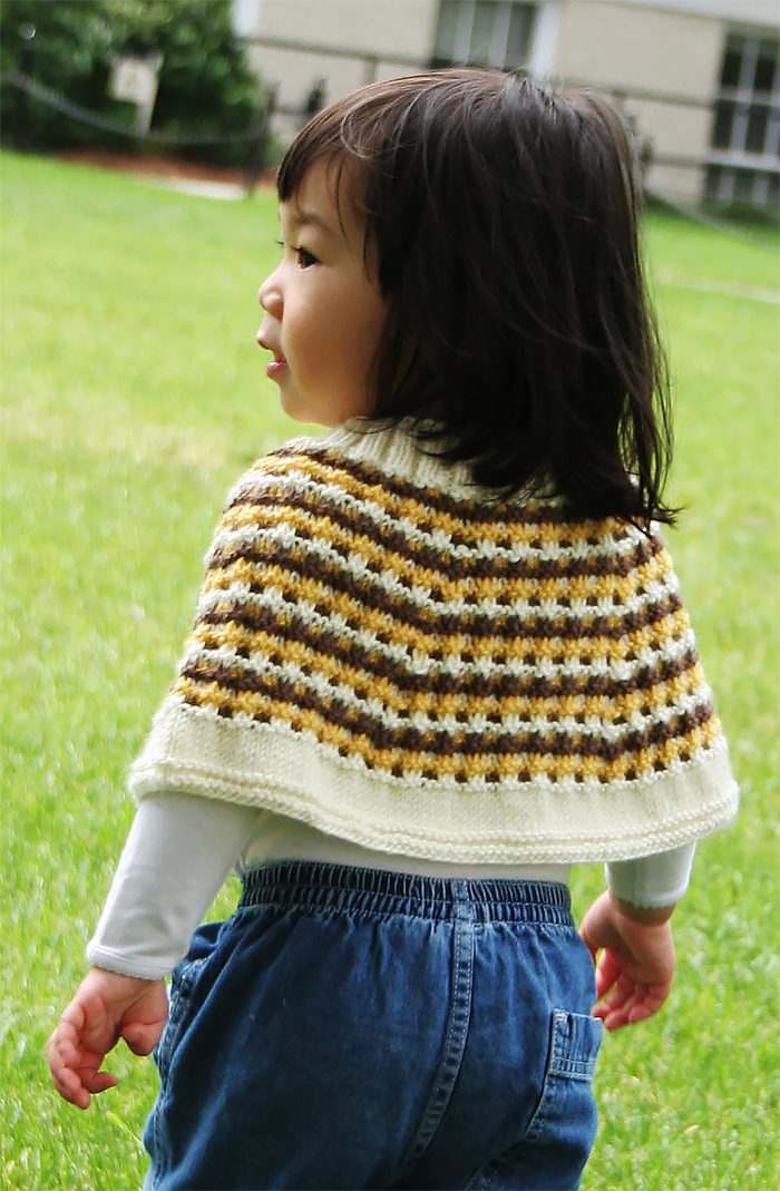 Free Knitting Pattern for Little Bee Capelet