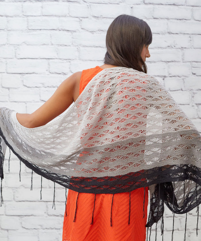 Free Knitting Pattern for Little Waves Shawl