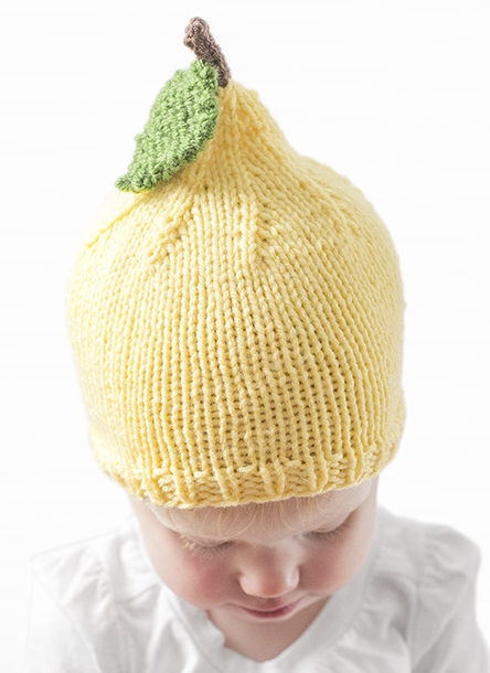 Free Knitting Pattern for Lemon Baby Hat