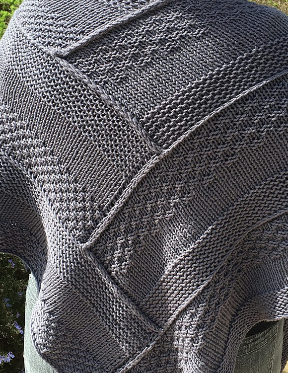 Free Knitting Pattern for Log Cabin Shawl
