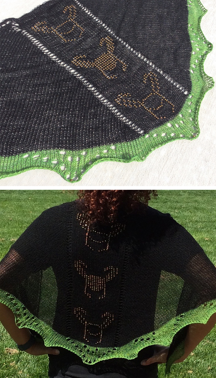 Free Knitting Pattern for Loki Shawl