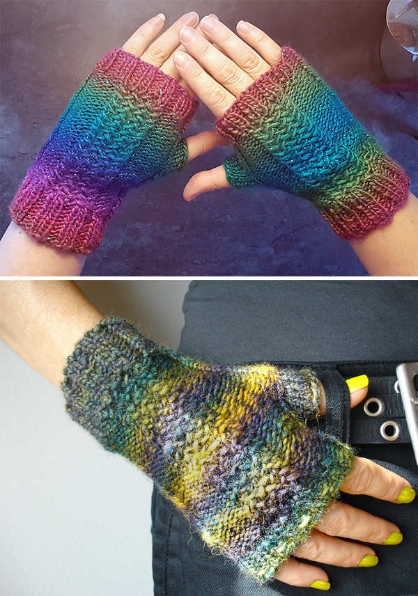 Free Knitting Pattern for 2 Row Repeat Lola Mitts