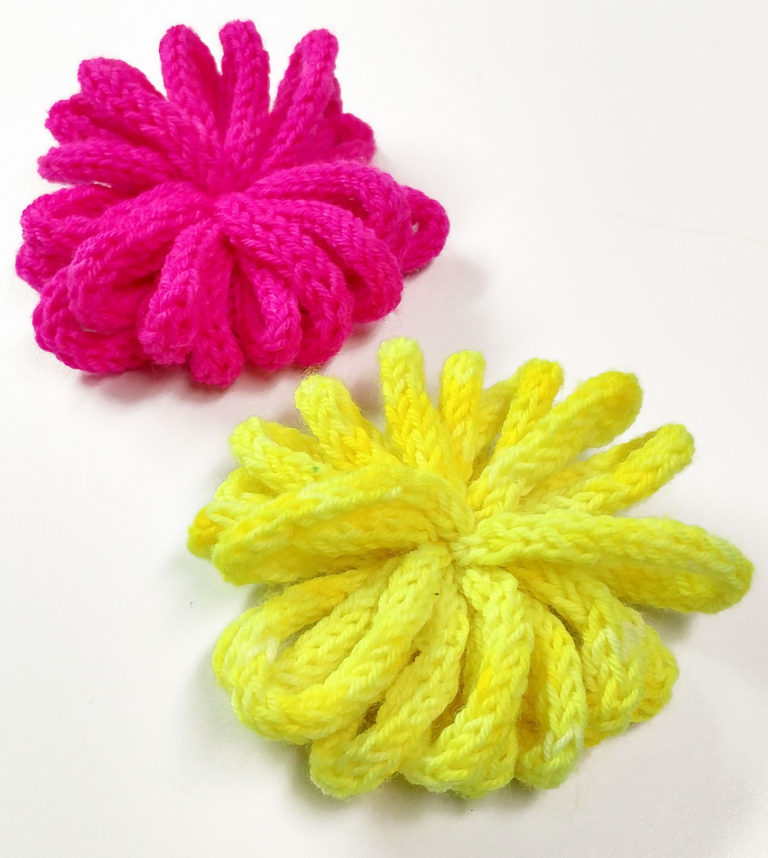 Free Knitting Pattern for Loopy I-Cord Pompom
