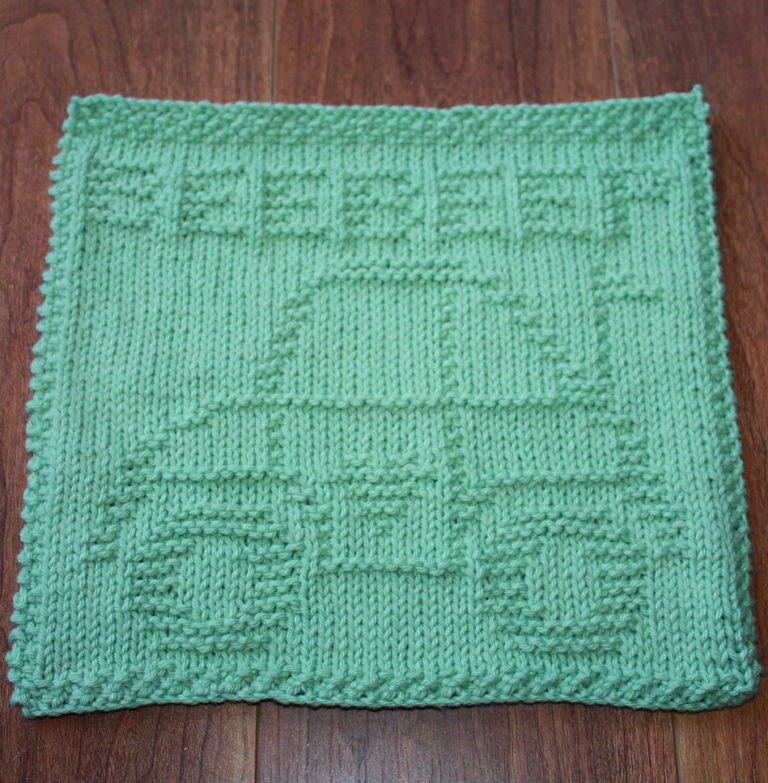 Free Knitting Pattern for Luv Bug Dish Cloth