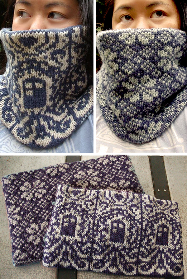 Knitting Pattern for Doctor Who Inspired Cowl