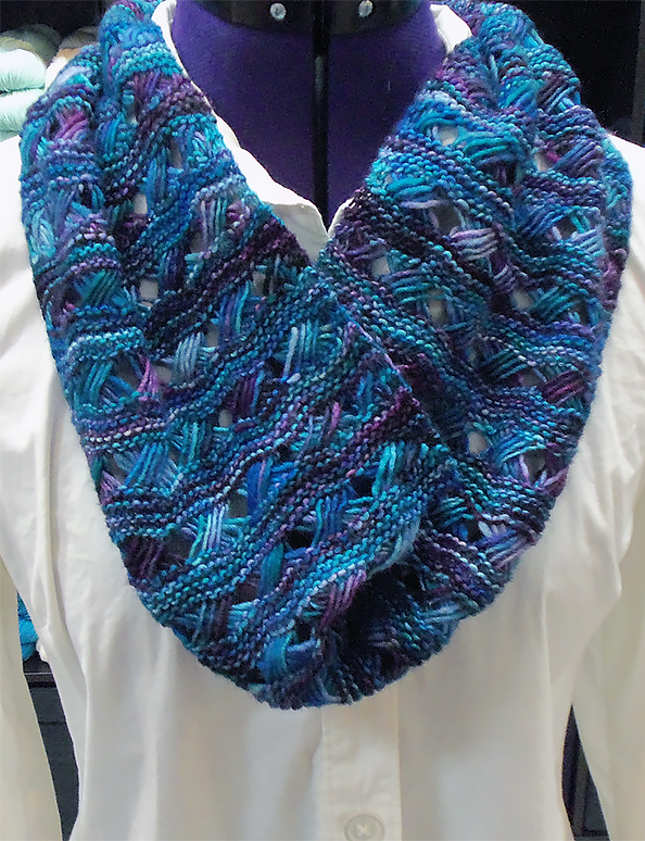 Free Knitting Pattern for Maya Cowl/Stole/Scarf