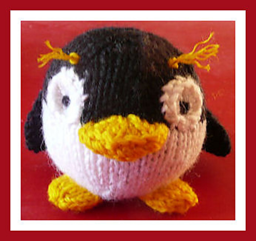 Free knitting pattern for Mak Penguin plush toy