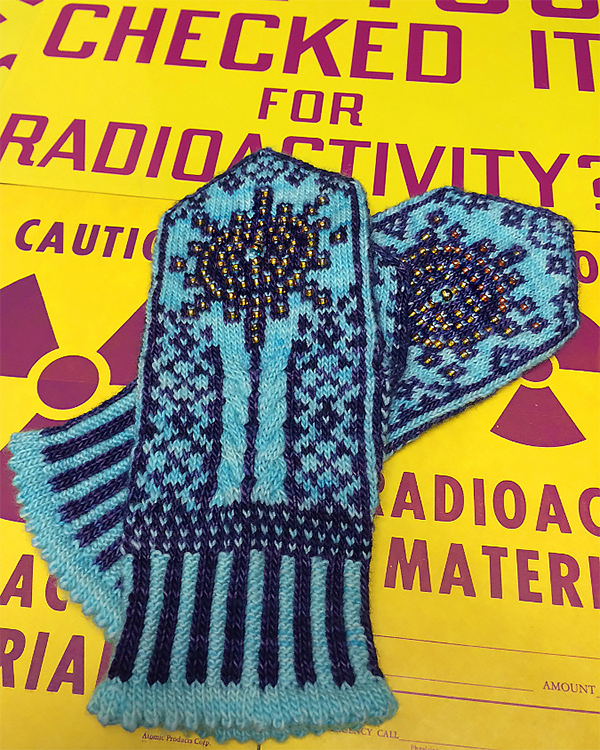 Knitting Pattern for Marie Curie Mittens