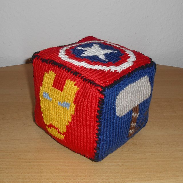 Free knitting pattern for Marvel Roll the Dice