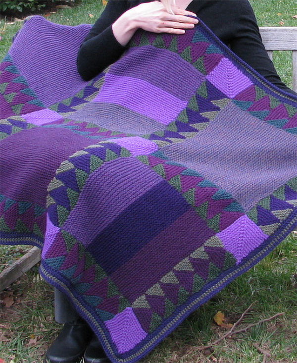 Knitting Pattern for Flying Geese Blanket