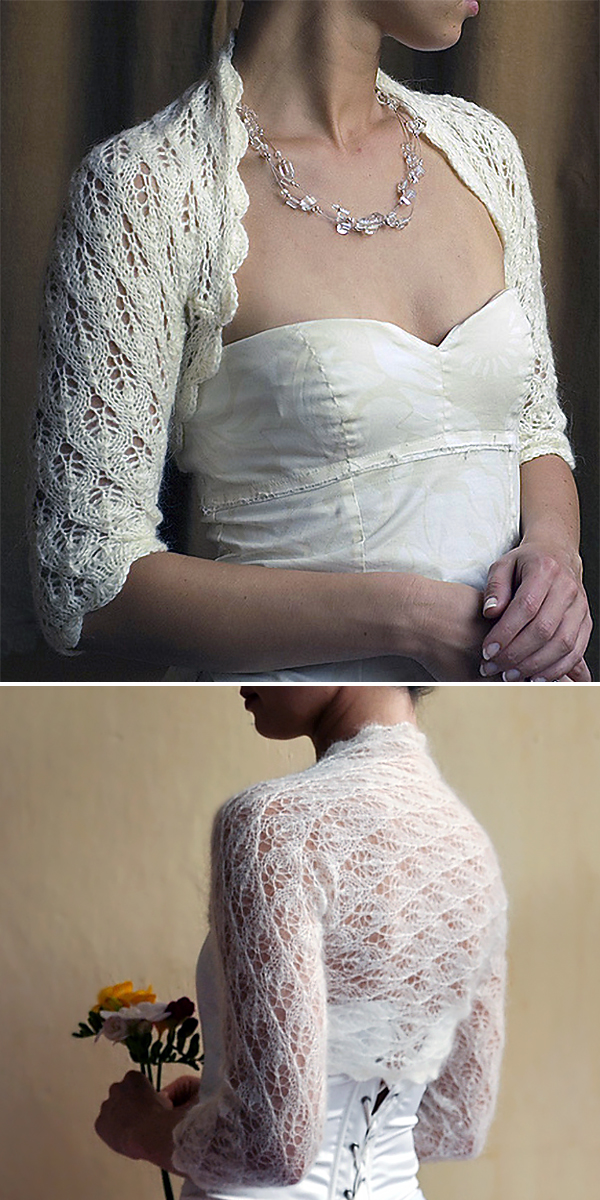Free Knitting Pattern for Wedding Bolero