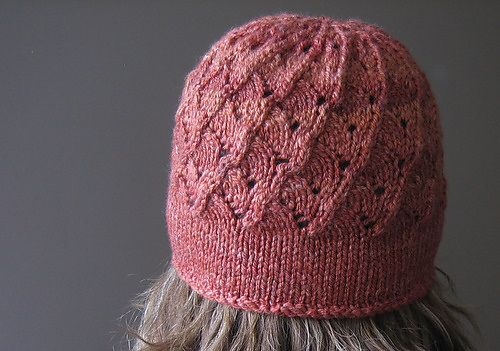 Free knitting pattern for Milanese Lace Topper and more beanie hat knitting patterns