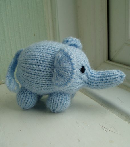 Free knitting pattern for Mini Elephant toy