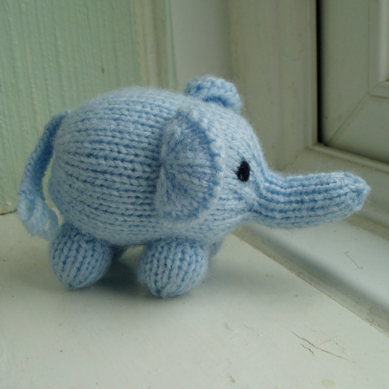Free Knitting Pattern for Mini Elephant