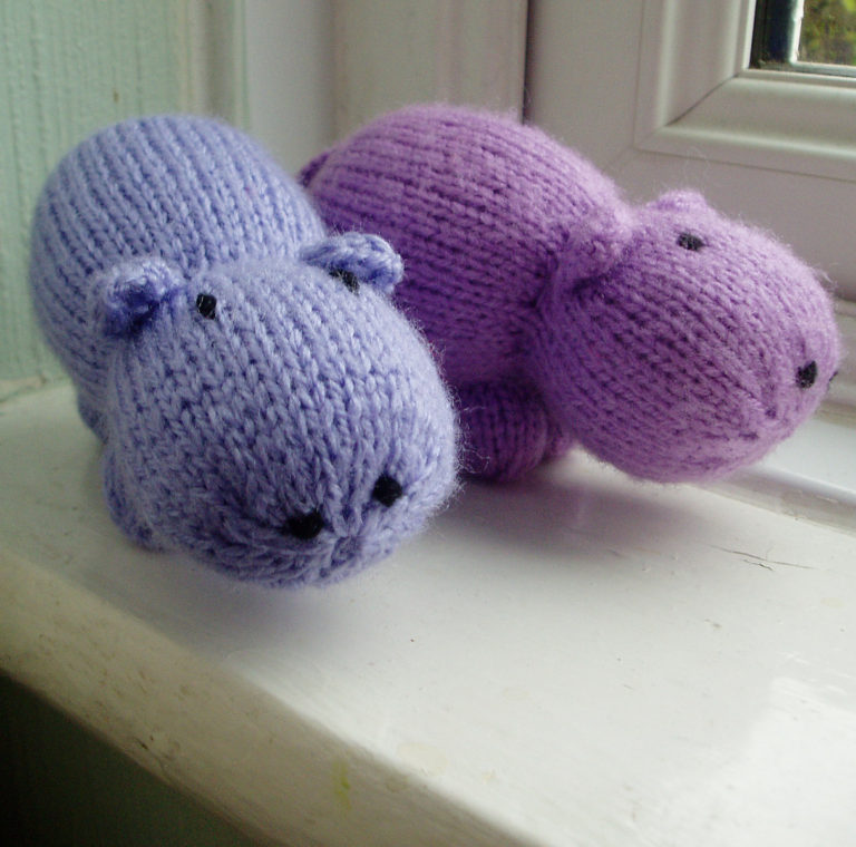 Free Knitting Pattern for Mini Hippo