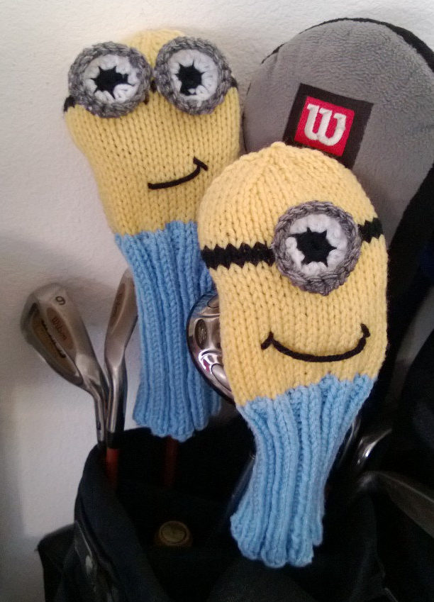 Knitting Pattern for Minion Golf Club Covers