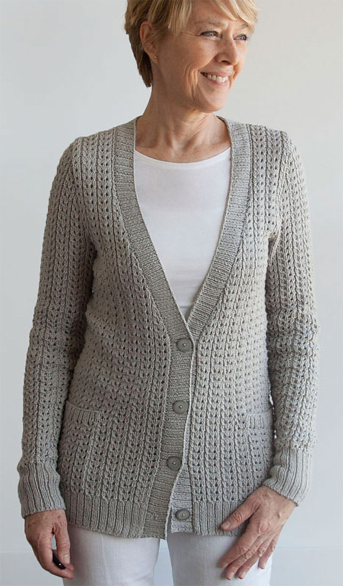 Knitting Pattern for 4 Row Repeat Miss Me Yet Cardigan