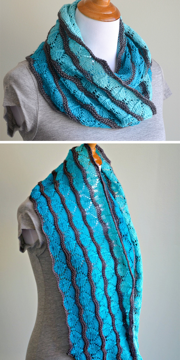 Knitting Pattern for Mithian Infinity Scarf Cowl