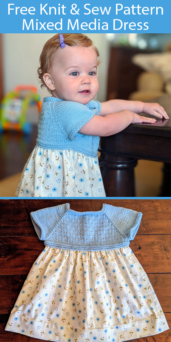 Free Knit and Sew Pattern for Mixed Media Toddler Dress