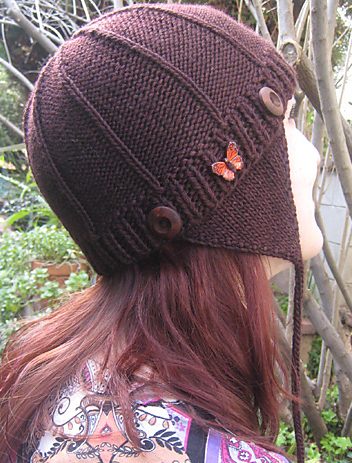 Free Knitting Pattern Monarch Lyon Hat - Aviator style earflap hat