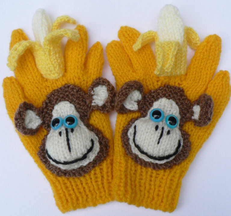 Knitting Pattern for Cheeky Monkey Gloves