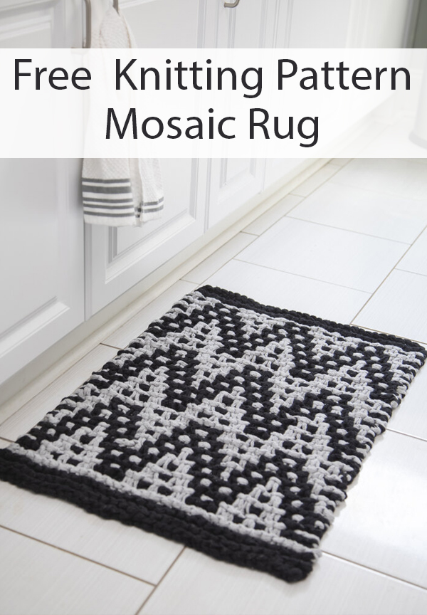 Free Knitting Pattern for Mosaic Rug