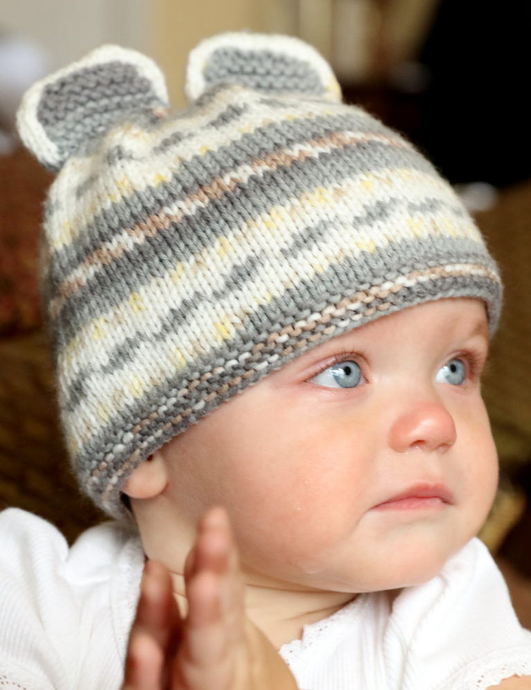 Free Knitting Pattern for Easy Mouse Baby hat