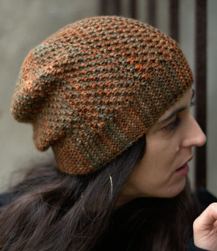 Knitting Pattern for Muratura Sideways Slouchy Hat