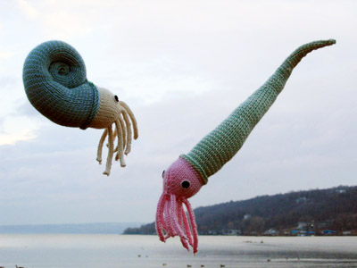 Free knitting patterns for Nautiloids and more sea creature knitting patterns
