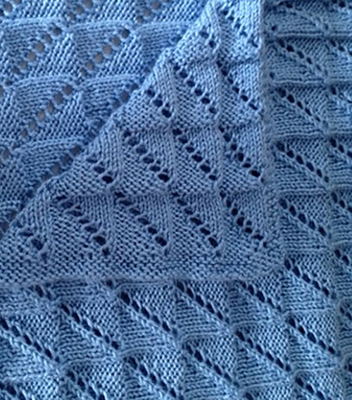 Free Knitting Pattern for Easy Reversible Nickerchen Baby Blanket