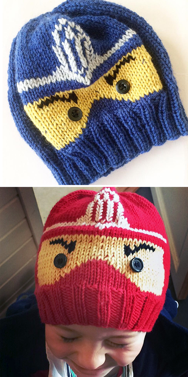 Free Knitting Pattern for Ninjago Hat