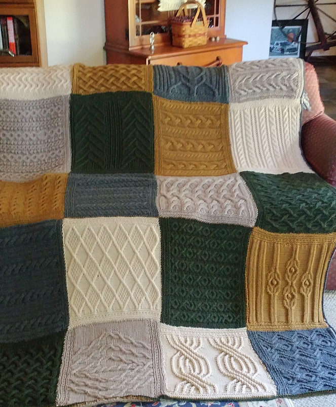 Free Knitting Pattern for Norah Gaughan Sampler Afghan