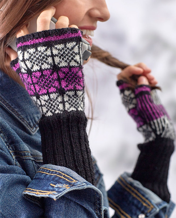 Free Knitting Pattern for Nordic Pop Mitts