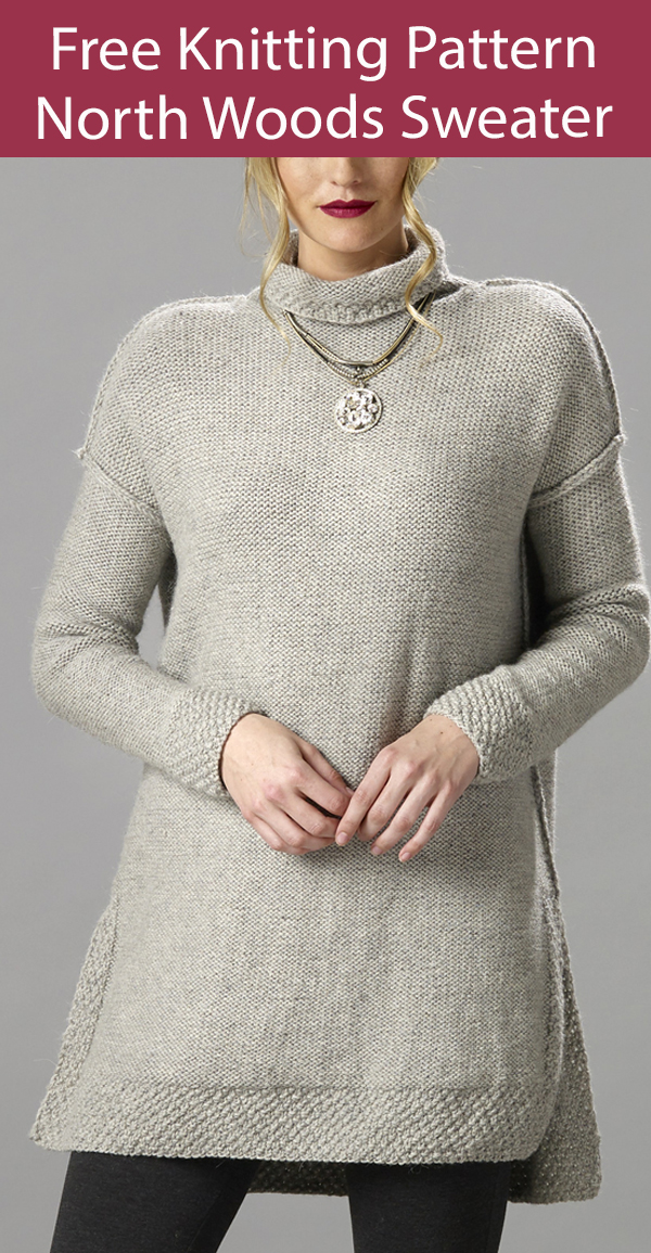 Free Sweater Knitting Pattern North Woods Pullover Tunic