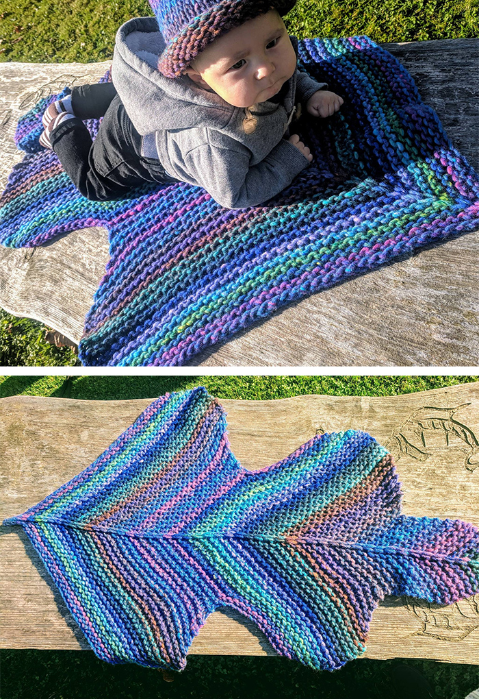 Knitting Pattern for Oak Leaf Baby Blanket