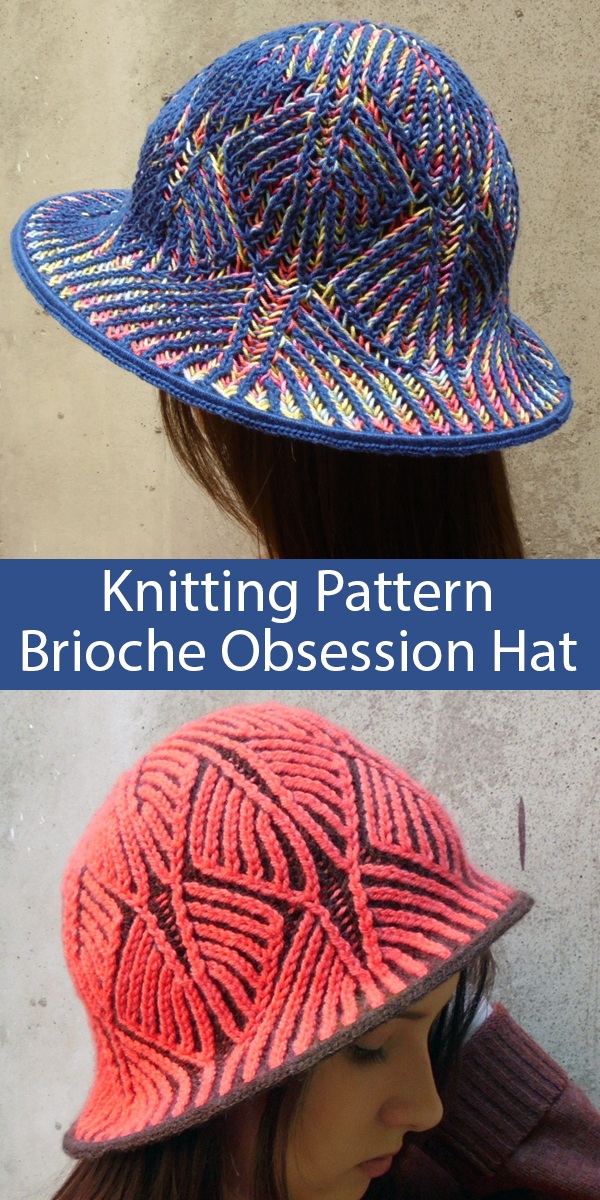 Knitting pattern for Obsession Brioche Hat