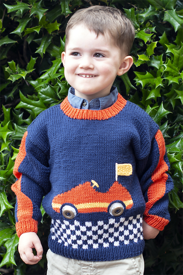 Free Knitting Pattern for Off To The Races Sweater